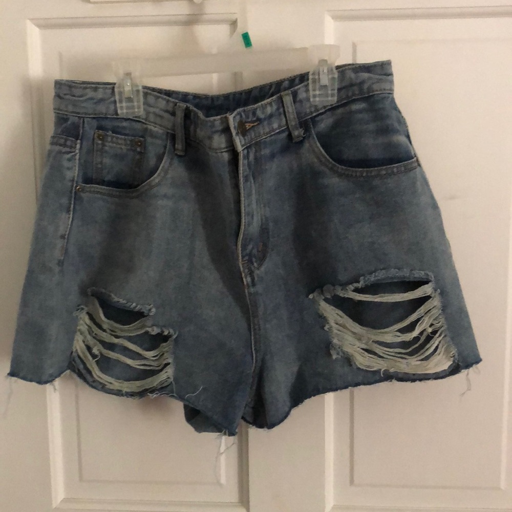 High wasted cutout shorts